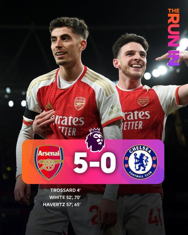 皇冠体育app-5比0横扫切尔西！阿森纳驶上英超争冠快车道